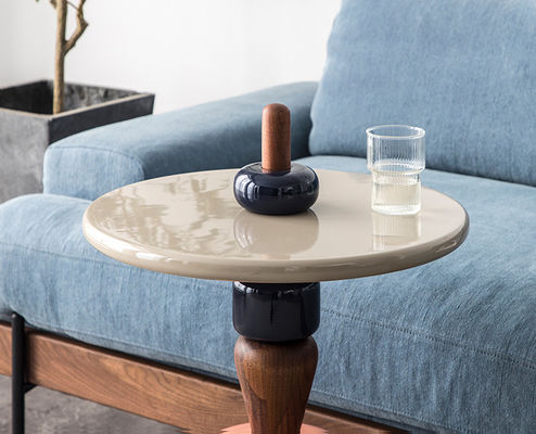 ODM Marble Topped Pedestal Coffee Table 18 inch Round Coffee Table