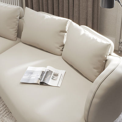 ODM L Shaped Modular Sofa 4 Seater White Sofa For Living Room