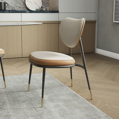 30kgs Ultra Modern Dining Chairs Metal Frame Microfiber Dining Chair