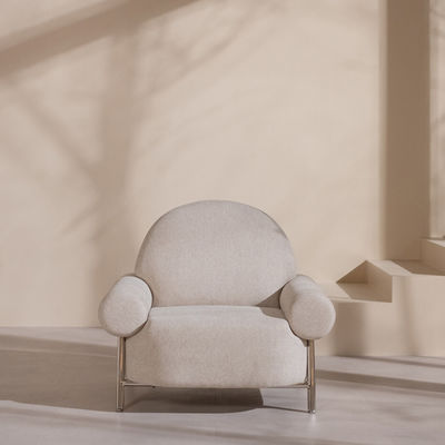 Light Luxury Ergonomic Nordic Single Leisure Chair Yellow Cloth 89*80cm