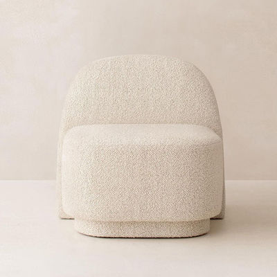 Fabric Leisure Chair White Fabric Leisure Chair With Backrest