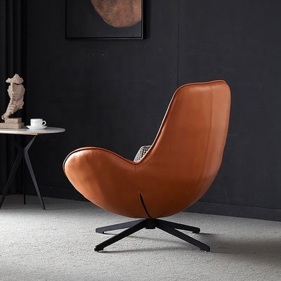Saddle Leather Modern Executive Office Chair Single Chair 85cm
