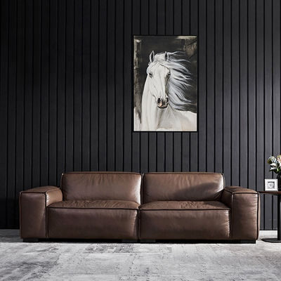Simple Style Living Room Modern Leather Couch Scientific Waterproof