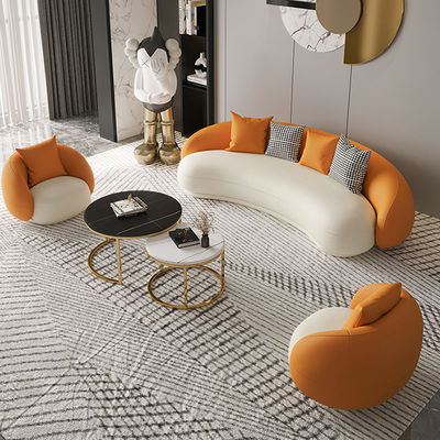 Studio Negotiation Fabric Sofa Set Teddy Fleece Anti Fouling