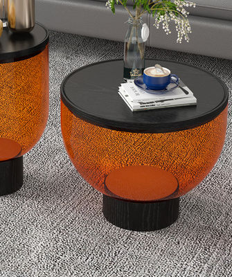 Round Tempered Glass Top Coffee Table OEM Bowl Coffee Table