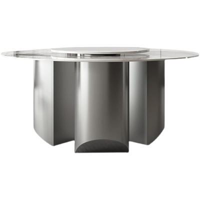 Stainless Steel Rock Board Dining Table 75cm High Rotate