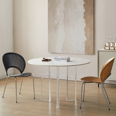 Modern Dining Room Furniture Transparent Round Acrylic Small Dining Table