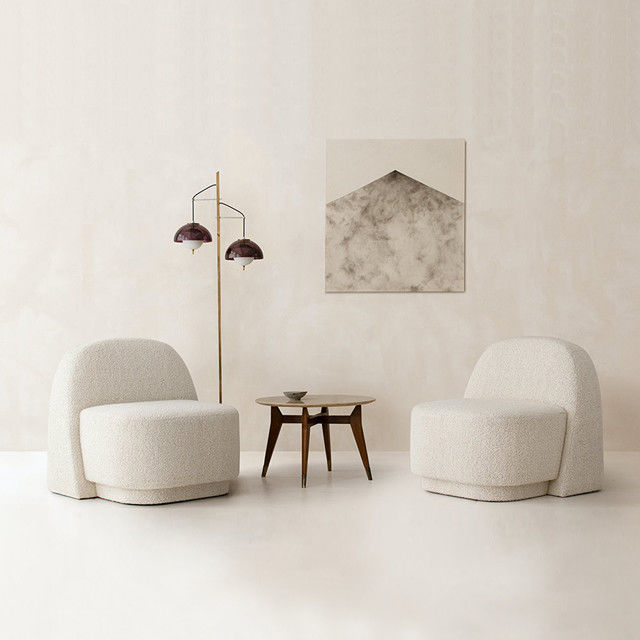 Fabric Leisure Chair White Fabric Leisure Chair With Backrest