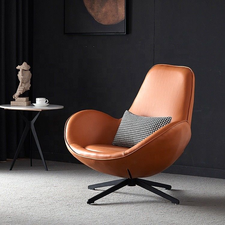 Saddle Leather Modern Executive Office Chair Single Chair 85cm
