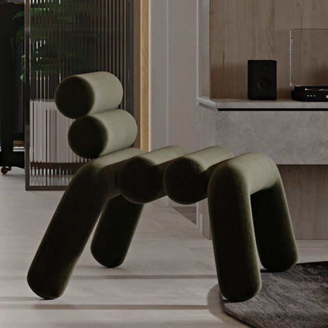 50*62cm Living Room Bedroom Back Fabric Leisure Chair Minimalist