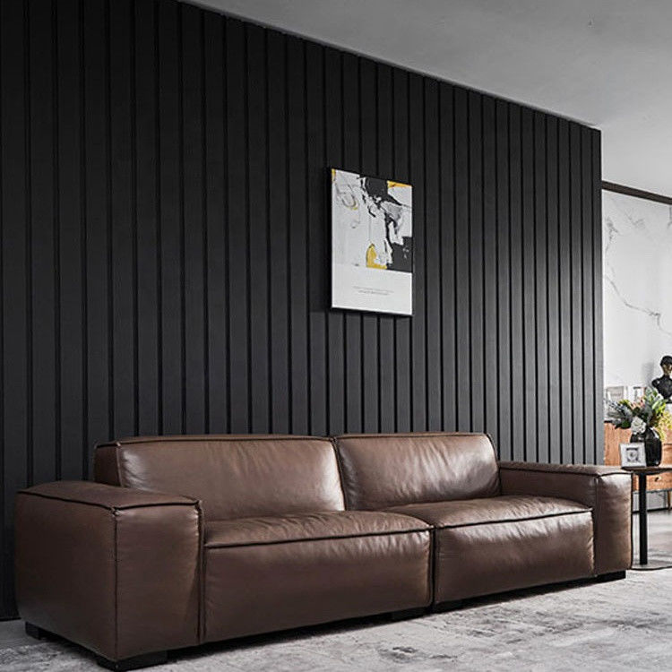 Simple Style Living Room Modern Leather Couch Scientific Waterproof