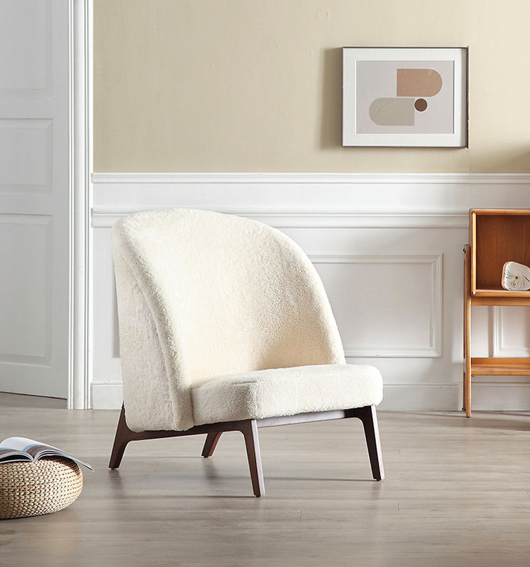 Polyester Fabric Leisure Chair Living Room Single Fabric Chair 50cm Seat Width